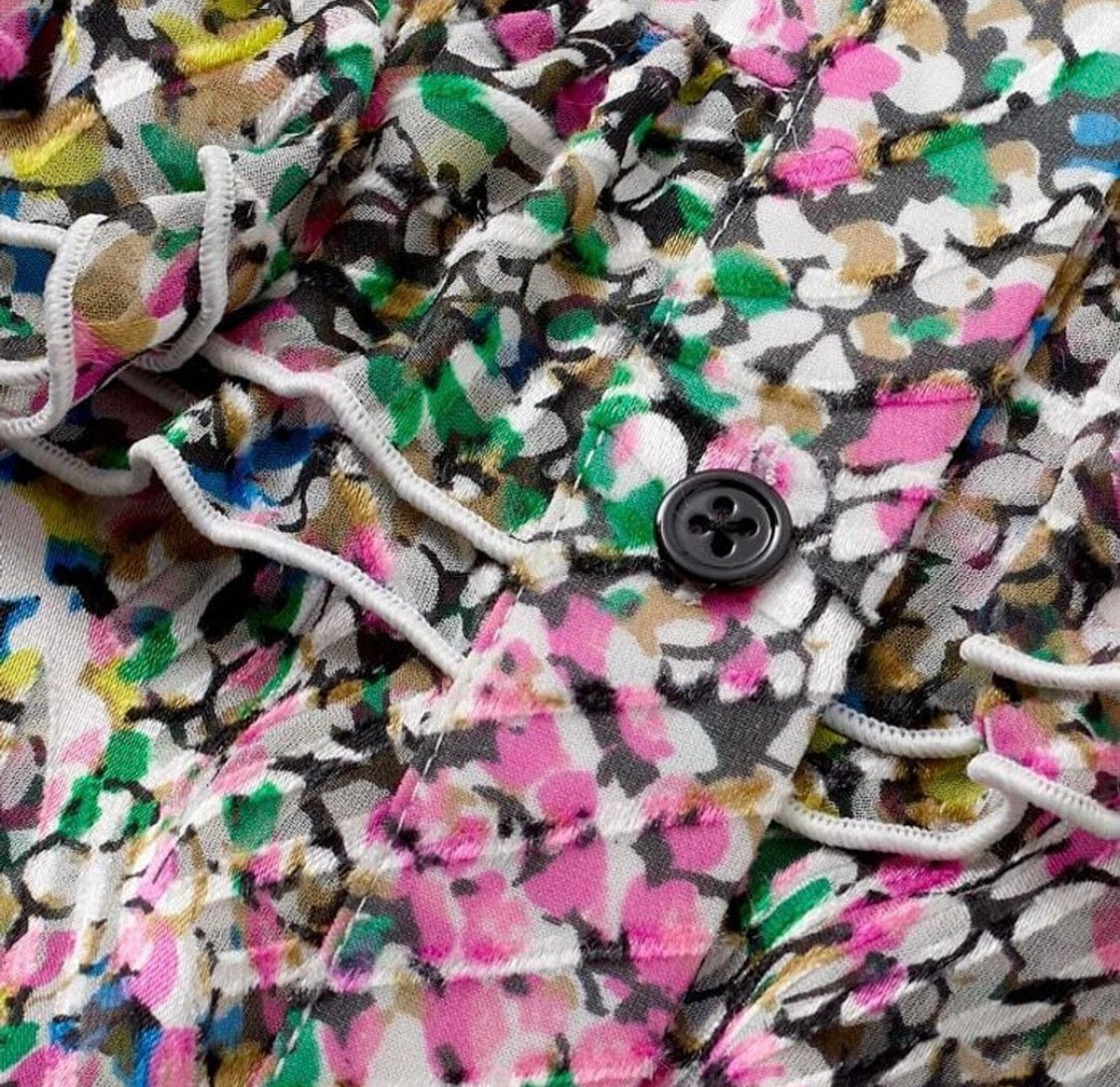ME+EM
Silk-Blend Devoré Confetti Print