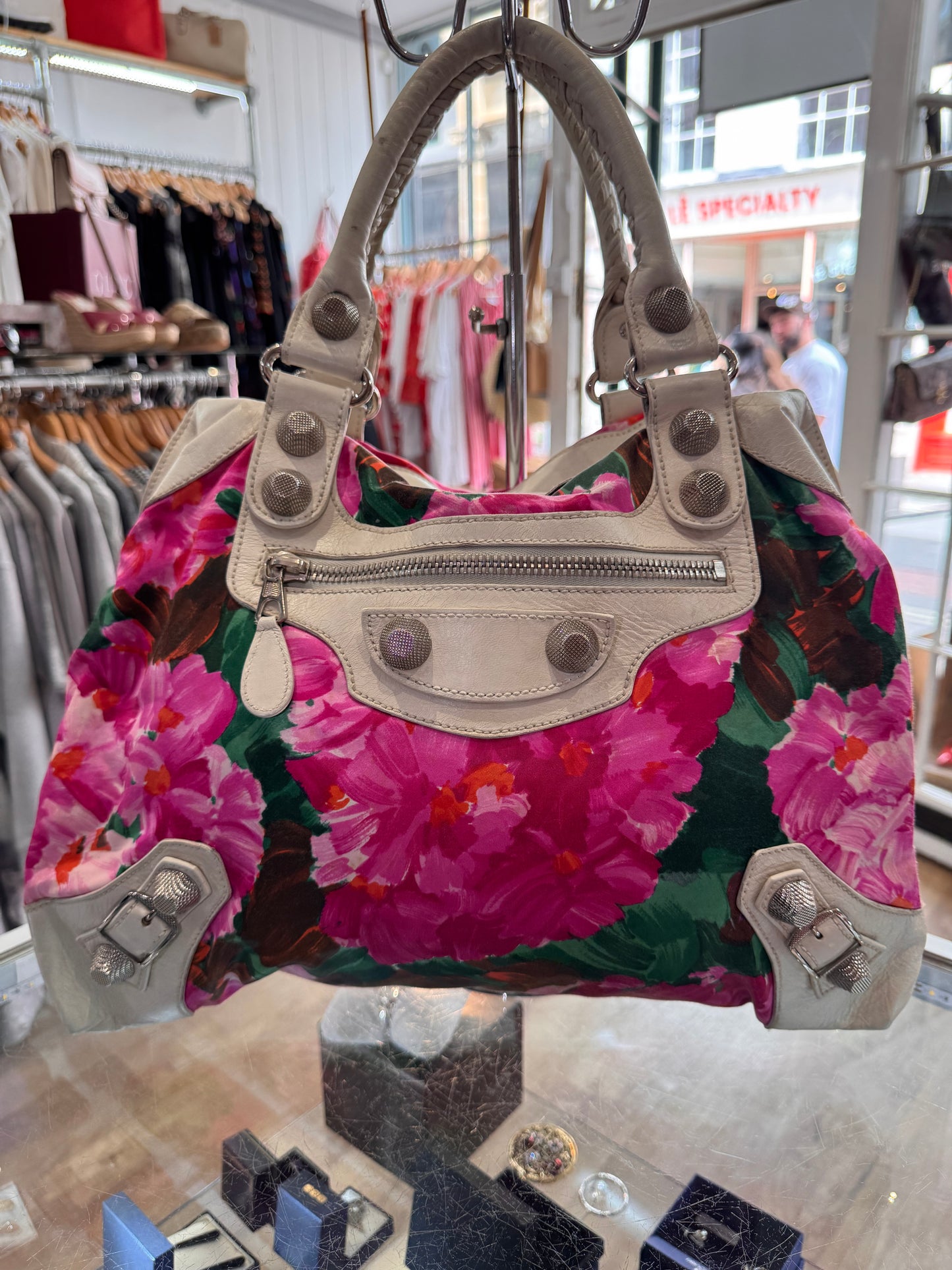 Balenciaga  floral canvas bag