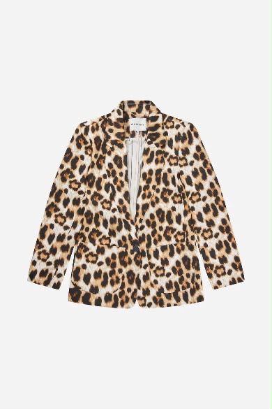 MUNTHE leopard print blazer/shorts set