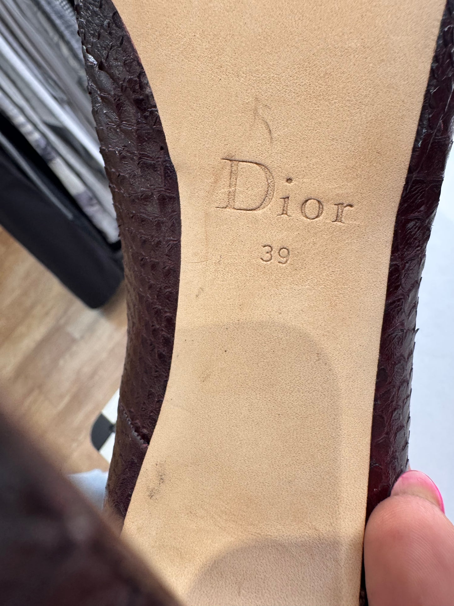 Dior python platform heels