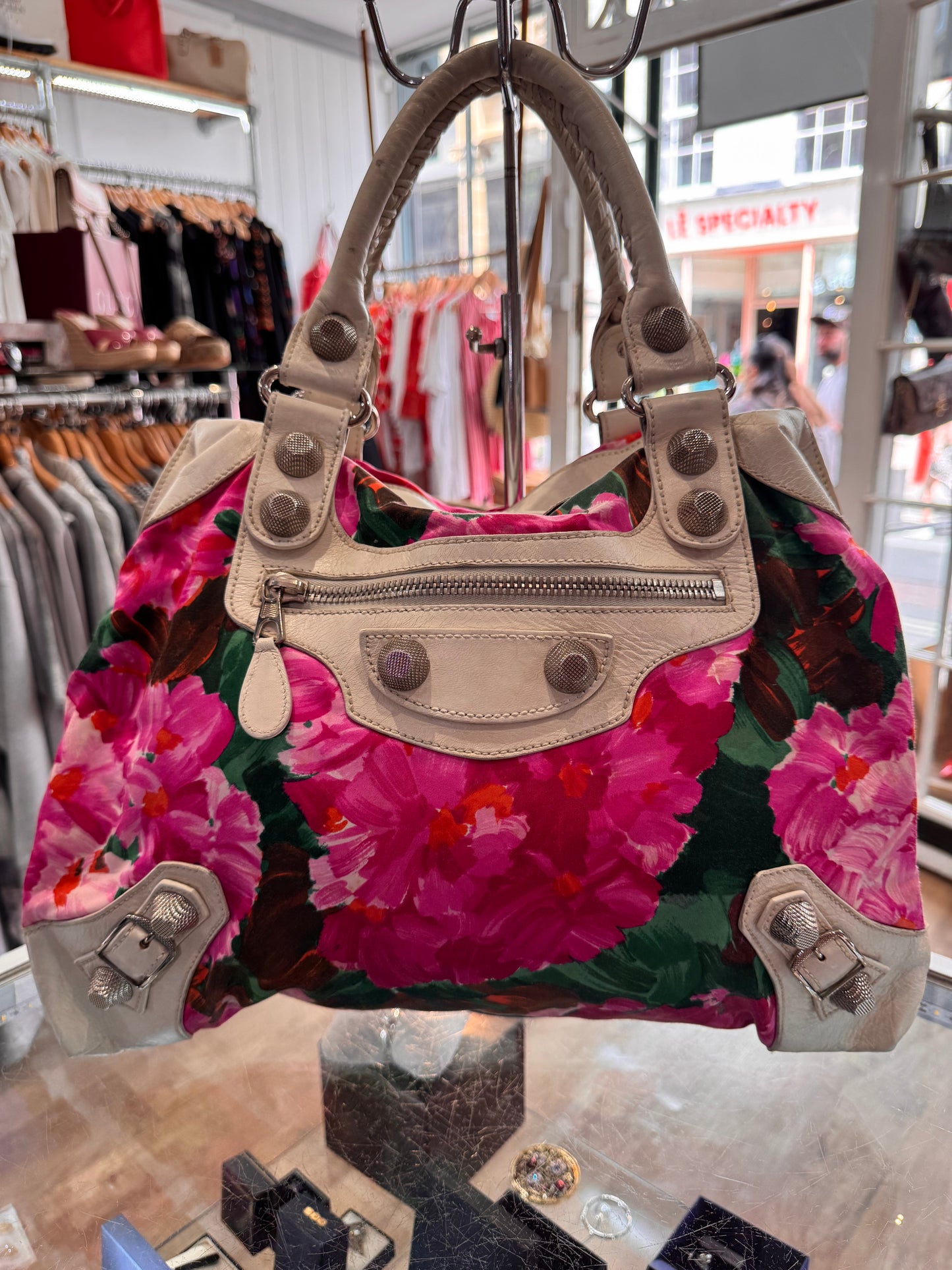 Balenciaga  floral canvas bag