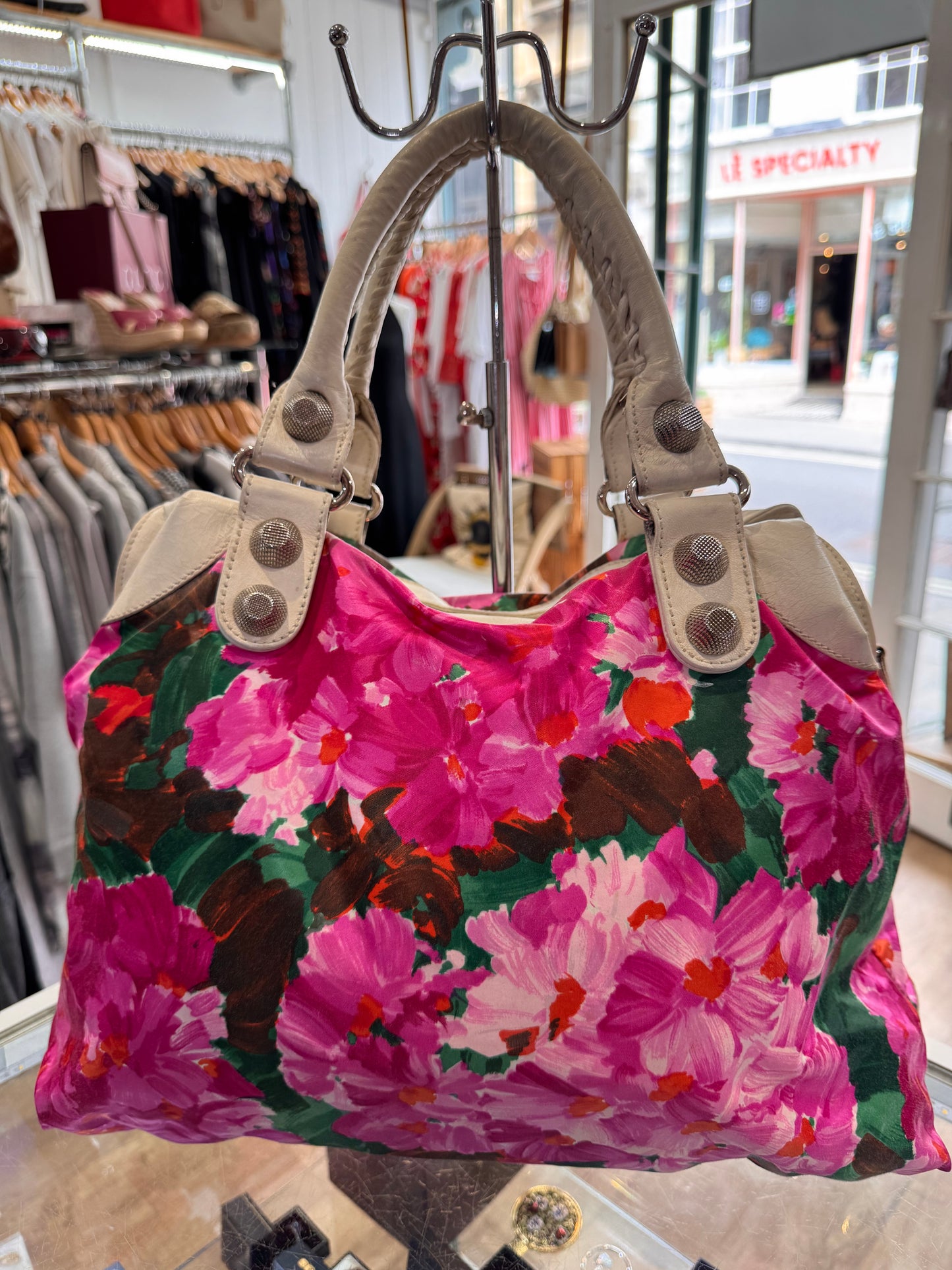 Balenciaga  floral canvas bag