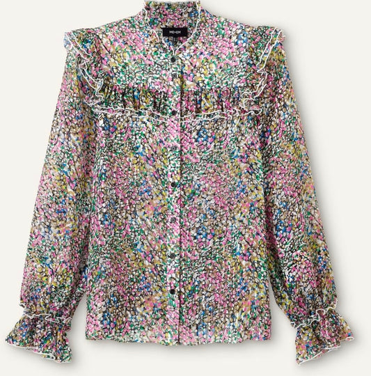 ME+EM
Silk-Blend Devoré Confetti Print