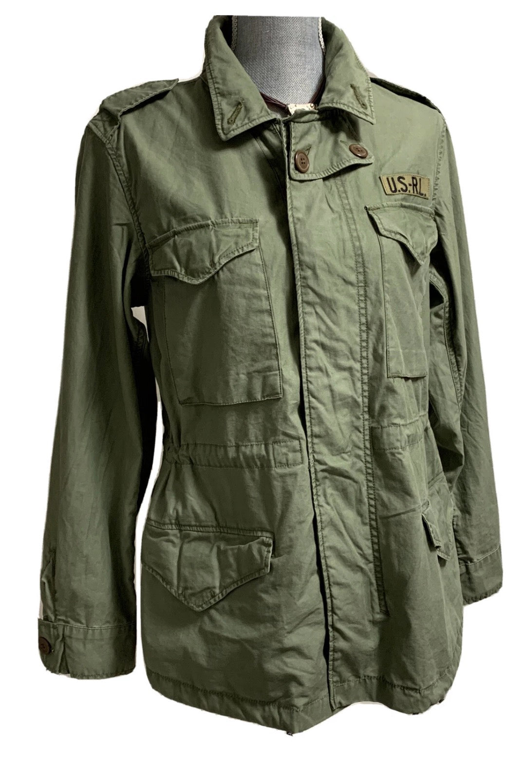Polo Ralph Lauren cotton twill beaded embroidery combat field jacket