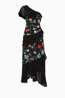 RIXO
Multi-Coloured Tulip-Print Clare Dress