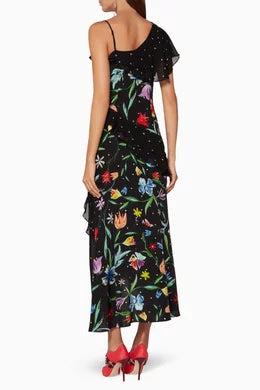 RIXO
Multi-Coloured Tulip-Print Clare Dress