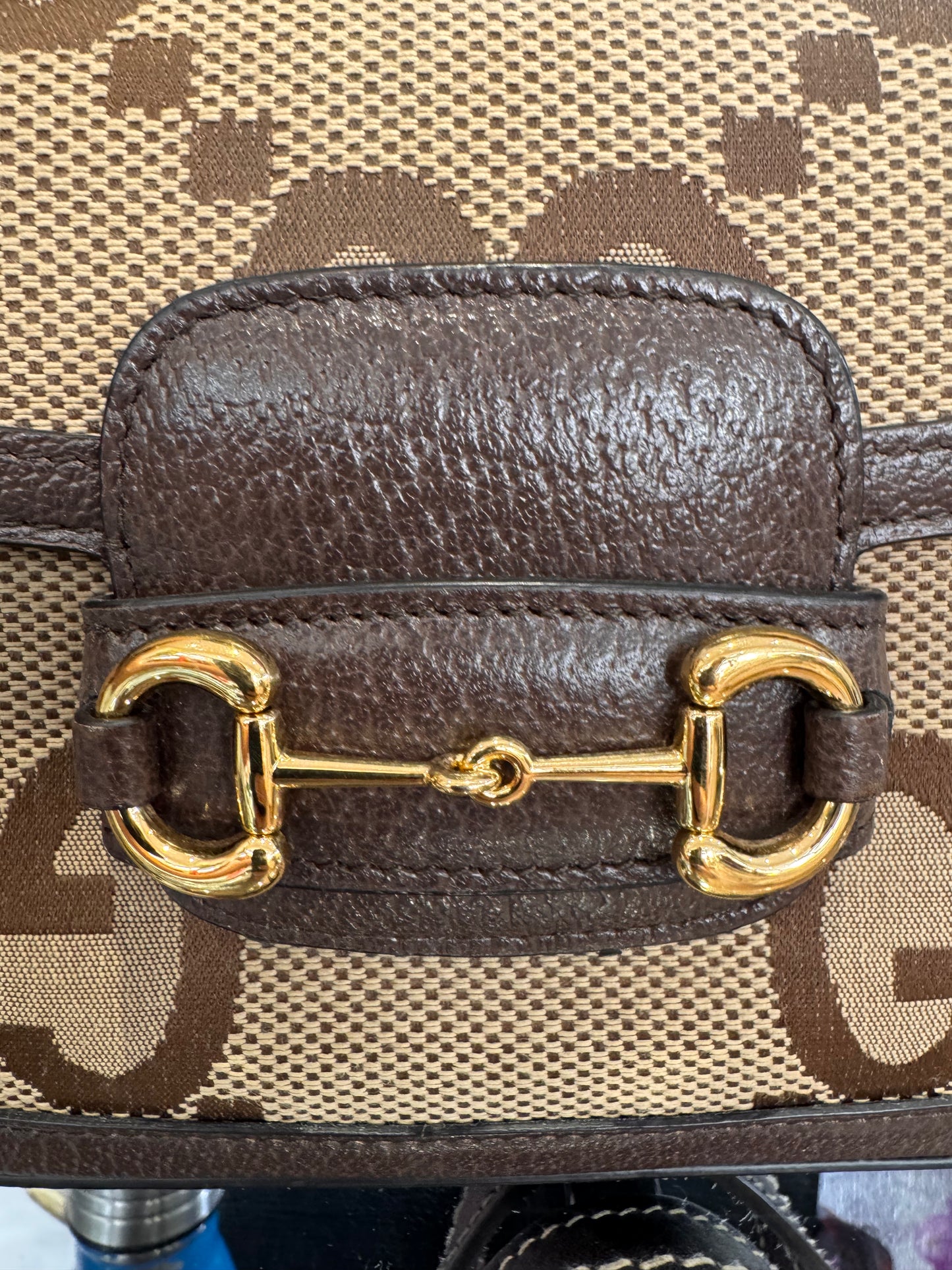 GUCCI Horsebeit 1956 Jumbo GG mini bag.