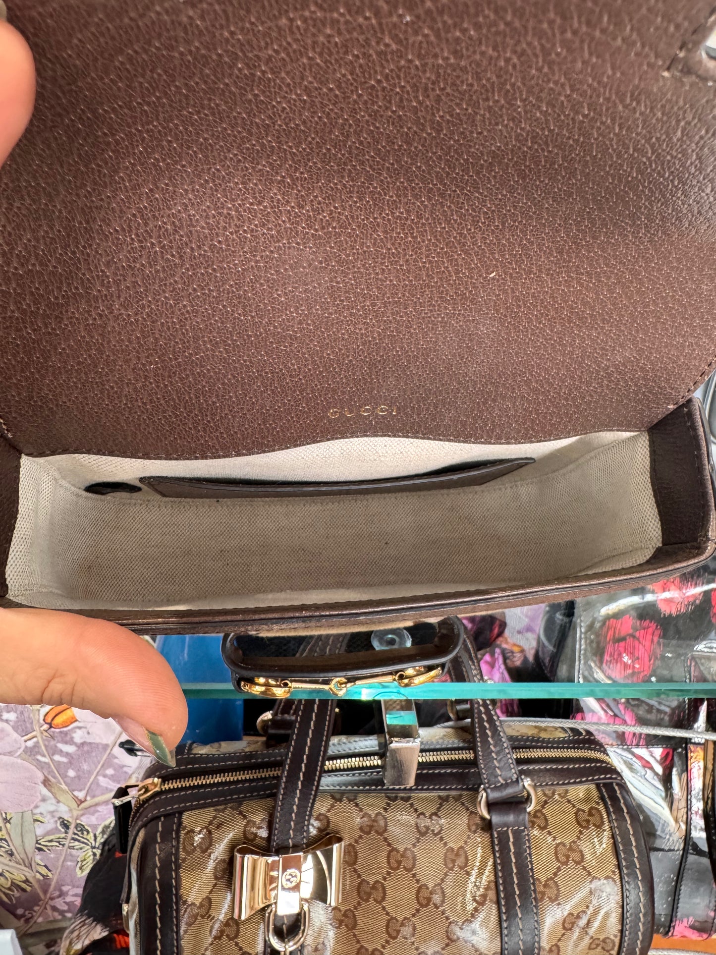 GUCCI Horsebeit 1956 Jumbo GG mini bag.