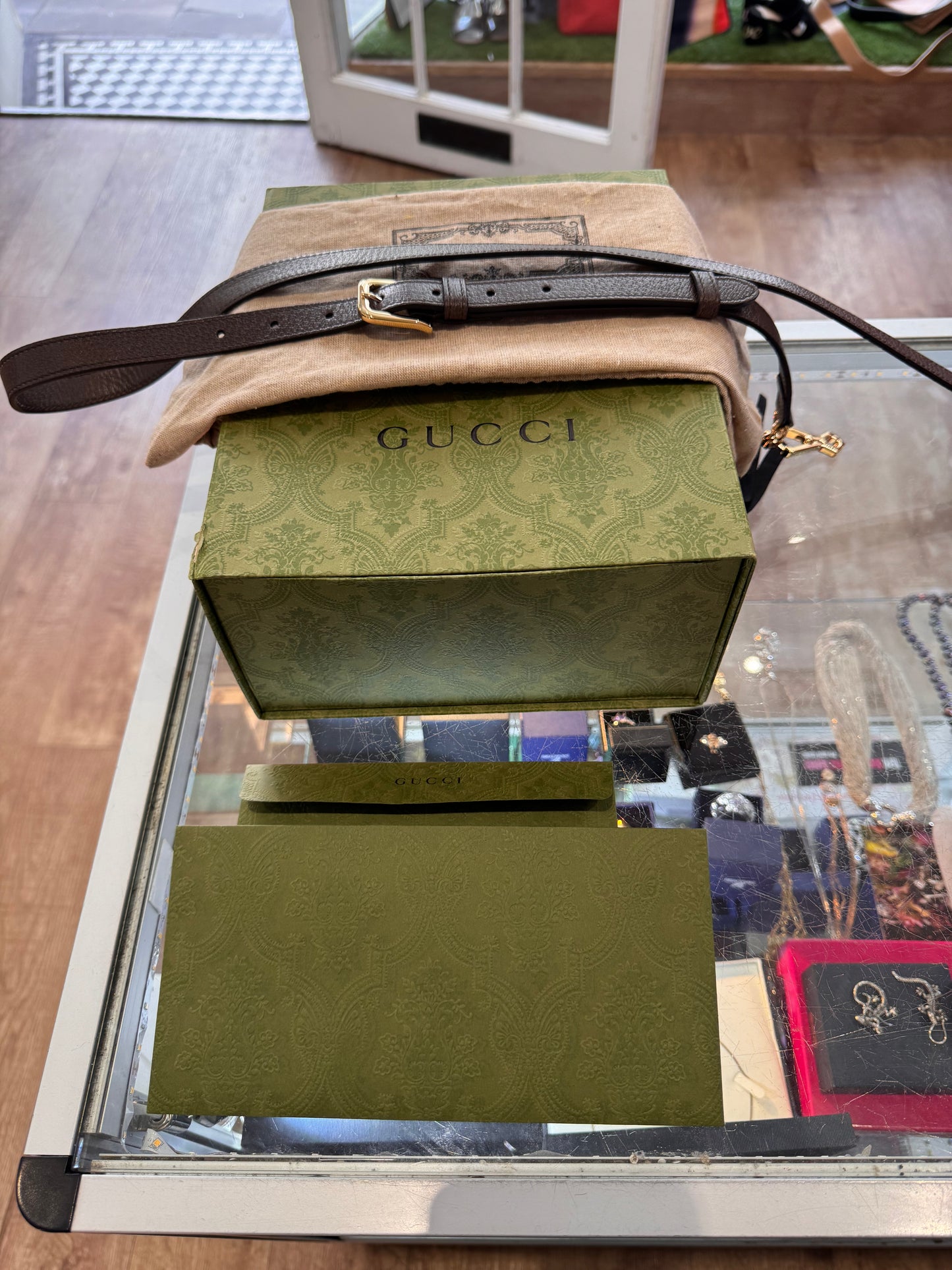 GUCCI Horsebeit 1956 Jumbo GG mini bag.