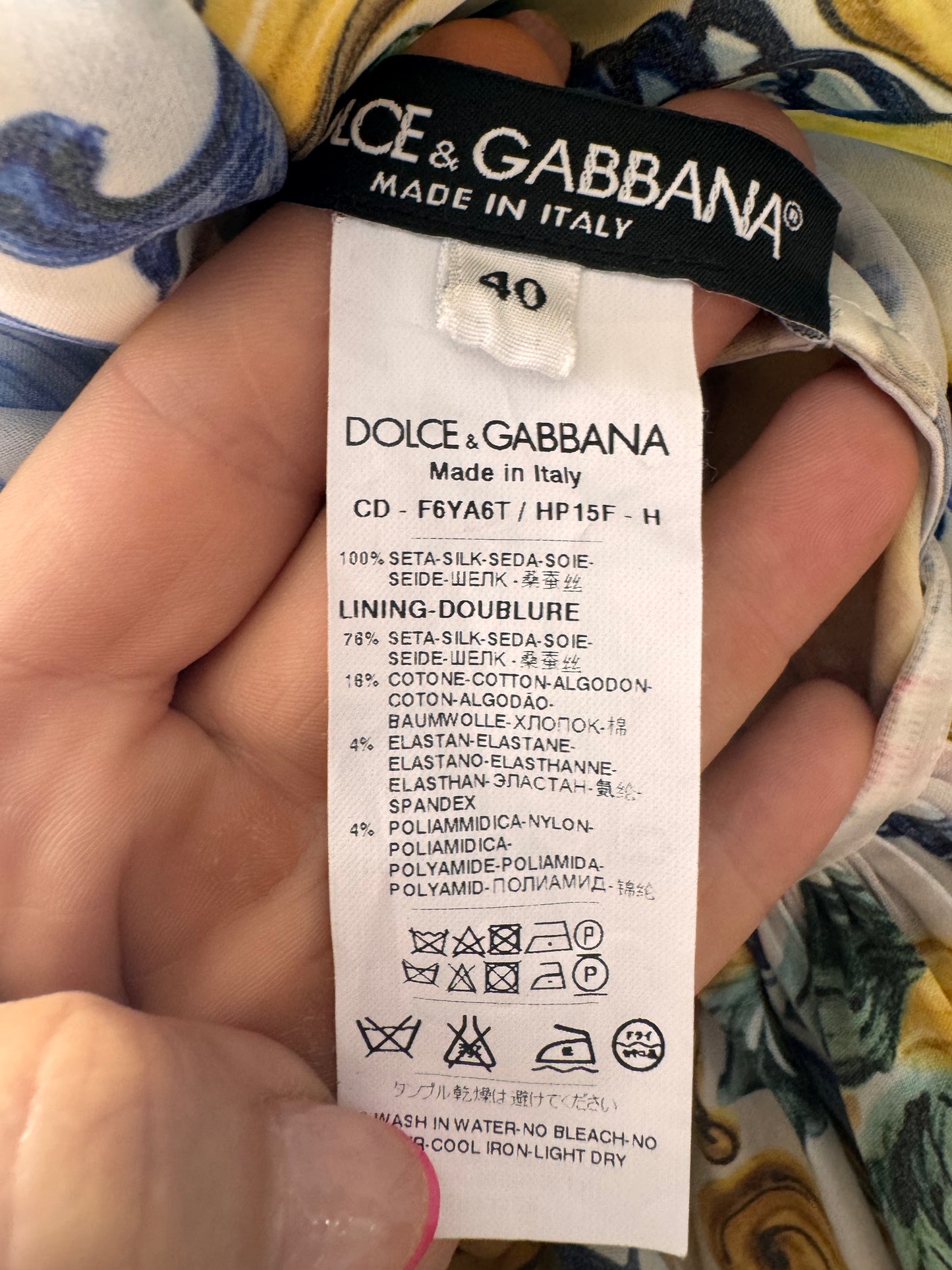 Dolce & Gabbana Majolica Silk Midi Dress